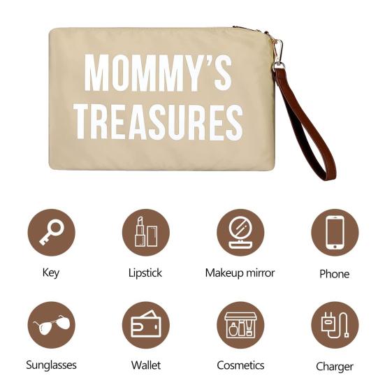 Сумка для подгузников Большая вместимость Вышитые буквы Двойная ручка Ремешок для мамы Больница Путешествия