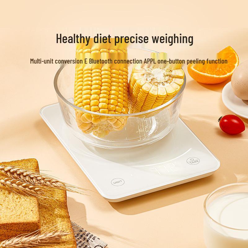 Compact Bluetooth Kitchen Scale for Baking & Coffee - Precise Gram Measurement