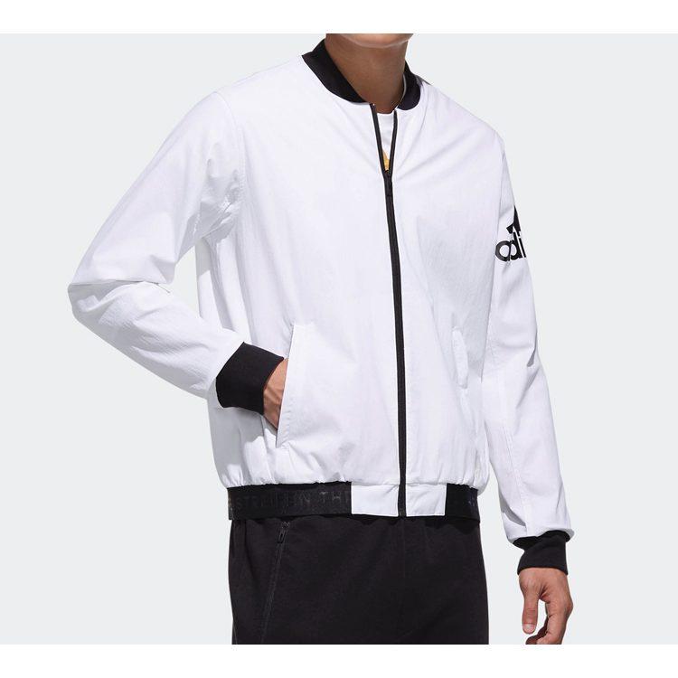 adidas Куртки Мужские Белые С Воротником-стойкой Умеренной Толщины Пилот DW4617
