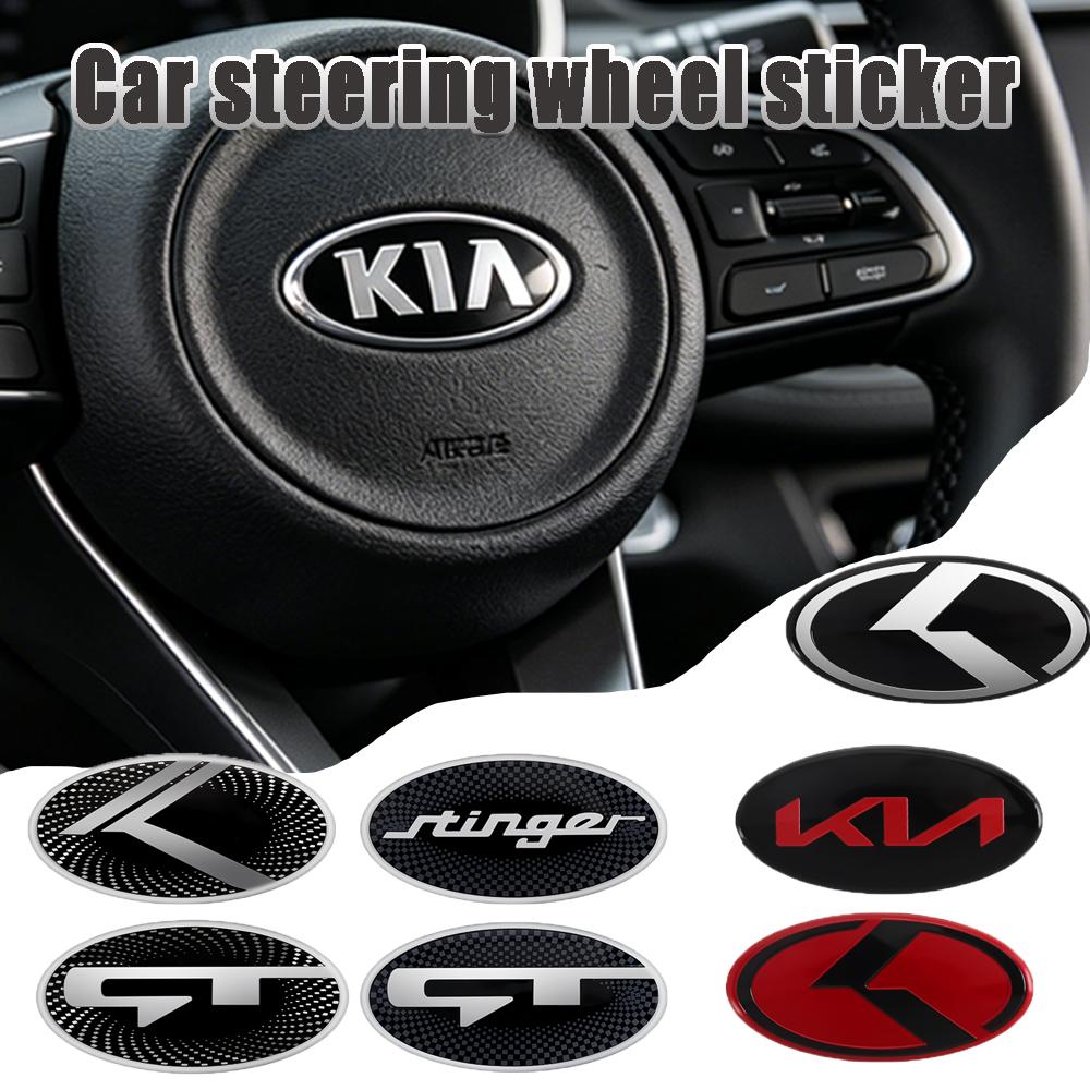 3D Car Steering Wheel Emblem Sticker Badge Accessories For KIA Sportage GT RIO Ceed Picanto Pegas Sorento Niro Soul Cerato K5 K3