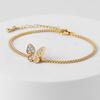 Золотой цвет бабочка циркон браслет для женщин медные старинные элегантные ювелирные изделия