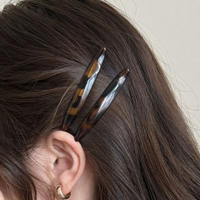 Новые леопардовые заколки из уксусной кислоты для женщин Корейская серия Маленький размер Боковые челки Зажим-уточка Аксессуары для волос на половину собранных волос