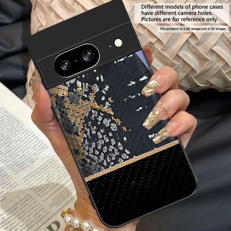 Элемент текстуры чешуи Для Google Pixel 10 Pro XL Pixel 8 7 9 10 Pixel 9 Pro XL Pixel 8a 7a Pixel 7 Pro Черный Стеклянный Чехол для Телефона