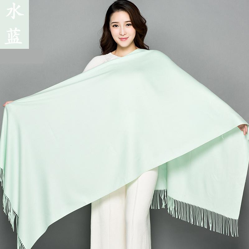 70 * 200cm Autumn And Winter New Women'S Solid Color Versatile Simple Tassel Imitation Cashmere Mohair Scarf Warm Scarf Atmosphere Shawl