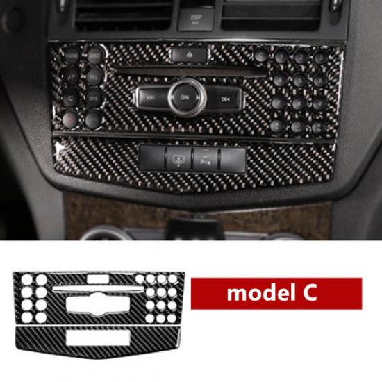 Центральная консоль кондиционера, компакт-диск, накладка на панель, 2 шт. для Mercedes Benz C class W204 C200 C260 C300 C180 2007-10 Carbon