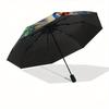 Peacock Fantasy Theme 8 Bone Hand Automatic Folding Umbrella, Compact and Portable Design, A Perfect Gift for Birthday, Christmas or Busines