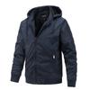 Men's Spring and Autumn Removable Hooded Jacket Casual Sports Thin Cotton Coat Business Trend Men's Wear