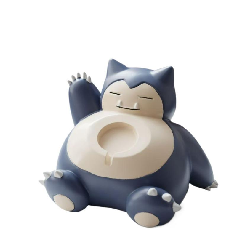 Anime Figure Snorlax Cute Model Doll Watch Bracket Desktop Decoration Action Figurine Statue Children Birthday Gift