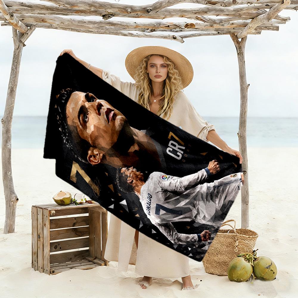 Discipline Focus Legacy: Cr7's Journey Beach Towel Soft Durable Quick-Dry Comfortable Lightweight Suitable for Swimming, Gym, Camping, Yoga Vacation