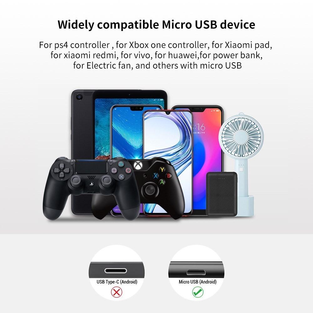 Кабели Micro USB для быстрой зарядки 1 м/2 м/3 м для геймпадов PS4 для телефона Android Кабель для передачи данных и питания для аксессуаров контроллера Xbox One