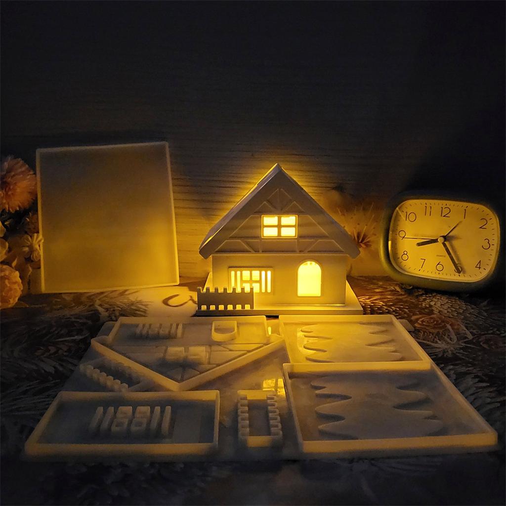 3D Silicone Mold House Candle Holder Moulds Handmade Crafting Moulds for Crafts and Home Decor with Unique Design