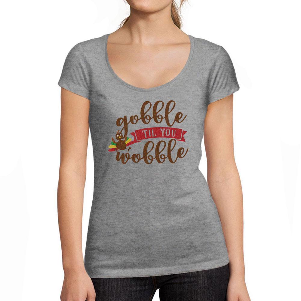 Ultrabasic Футболка Femme Graphique Gobble Til You Wobble Футболка Action de Graces Xmas Cadeau Idees