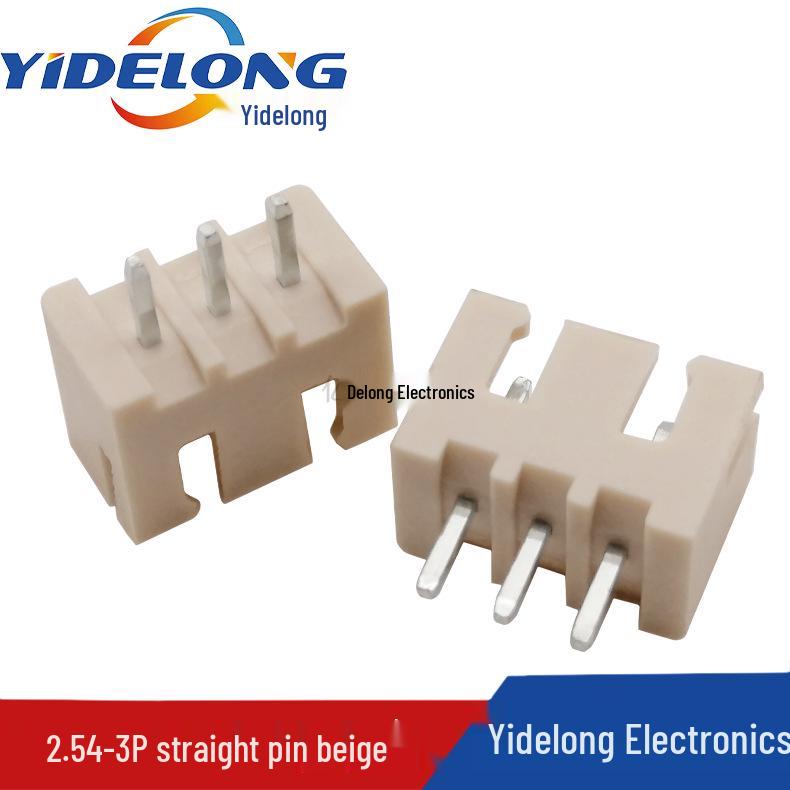 High-Temperature Resistant Beige XH2.54-3P Straight Pin Header Connector
