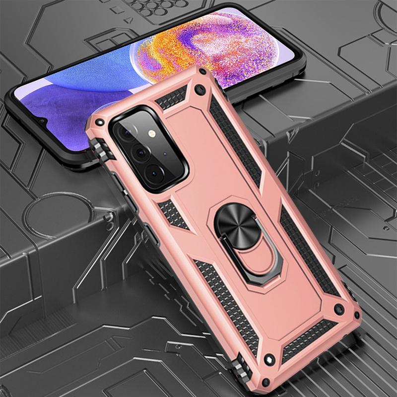 Противоударный чехол-подставка с кольцом для Samsung Galaxy A23 A53 A33 A73 A22 A32 A52 A13 A12 A51 A71 M23 M13 M32 M53 S20 S21 Plus S22 Ultra Жесткая задняя крышка