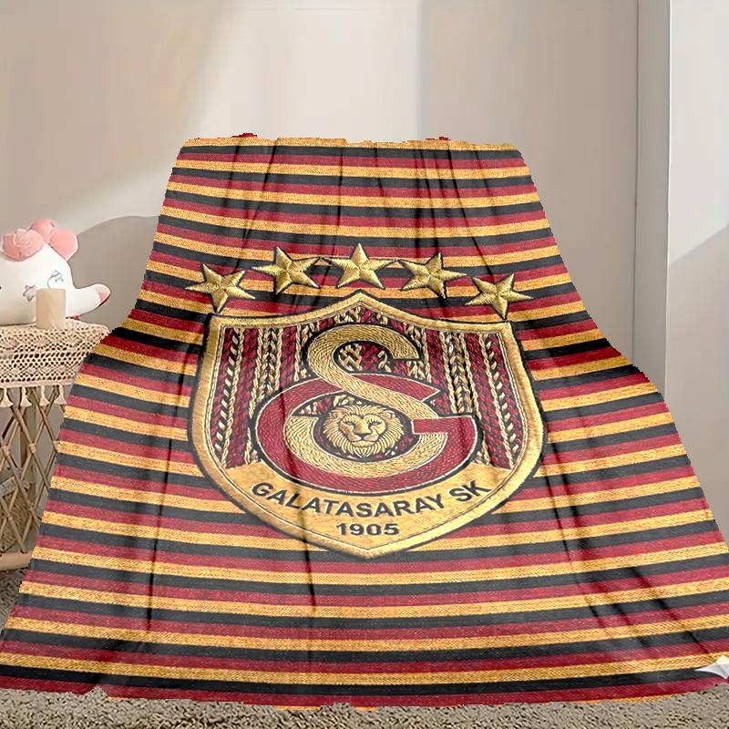 1pc Comfortable Home Print Throw Blanket, Galatasaray SK Blanket For Bed and Sofa Use, Special Present For Family