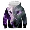 Animal Wolf Print 3D Hoodies Kids New Cute Funny Spring Cartoon Sweatshirts Boys Girls Children Clothing Unisex Streetwear