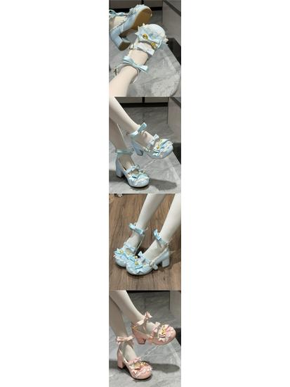 Очаровательные туфли Мэри Джейн в стиле Лолита - Круглый носок с бантом для женщин