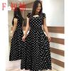 Elegant Spring Autumn Women Dress Casual Bohmia Flower Print Maxi Dresses Hollow Out Dress Plus Size