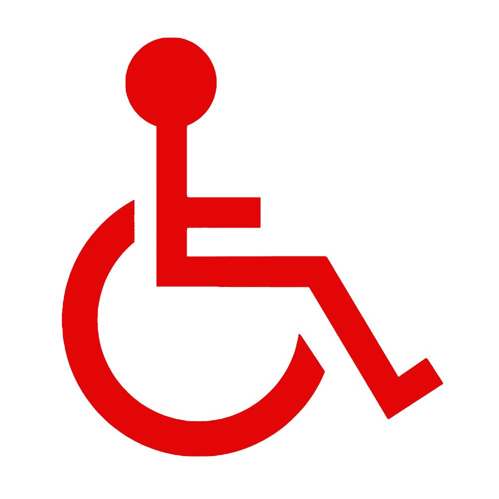 Handicap Symbol Stickers Car Decals Disability Sign For Cars PET Self Adhesive