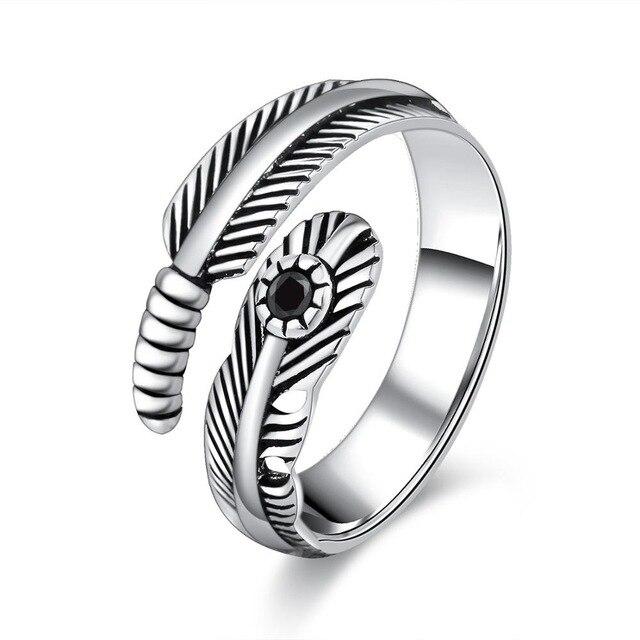 Винтажные панк-кольца из стерлингового серебра 925 пробы с геометрическим рисунком для женщин, обручальное кольцо на палец ручной работы, ювелирные изделия из стерлингового серебра Jz441