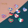Travel Souvenir Brooch National Flag Love Styling Brooch Oil Dripping Process Metal Badge T-Shirts Dresses Suits Decorative Pin