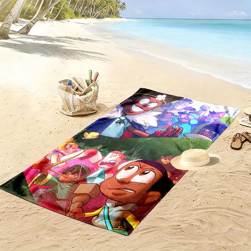 Creek Tribe Print Beach Towel, Large Soft Quick Dry Towel for Beach Camping Swimming