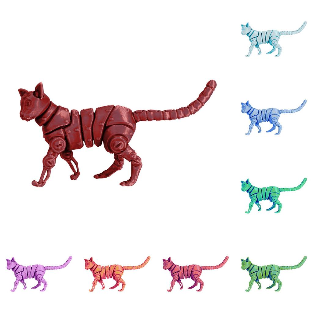 Механические игрушки-животные, напечатанные на 3D-принтере, украшения для дома, модельные игрушки