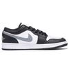 Jordan Air Jordan 1 Нескользящие Устойчивые к истиранию Низкие Винтажные Баскетбольные Кроссовки Мужские Черные Белые Серые 553558-132(Команда59-)