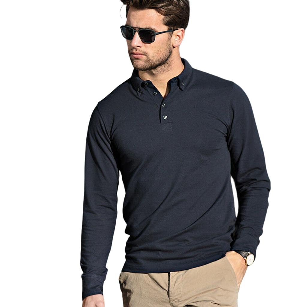 Nimbus Mens Carlington Deluxe Long Sleeve Polo Shirt