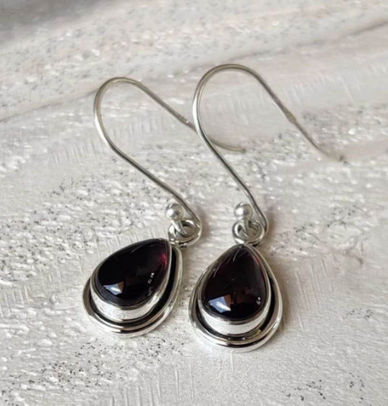 Серьги с драгоценными камнями граната, серебро 925 пробы, подарок на день рождения, серьги ручной работы