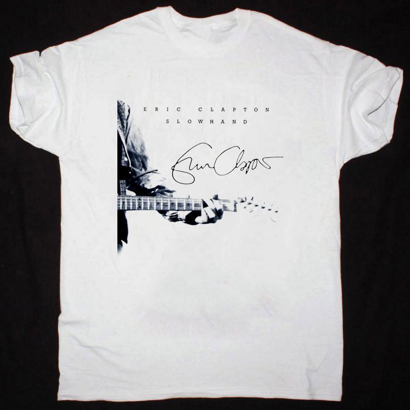 Эрик Клэптон - Signature White Slowhand Все размеры S-5XL Рубашка Унисекс Футболка