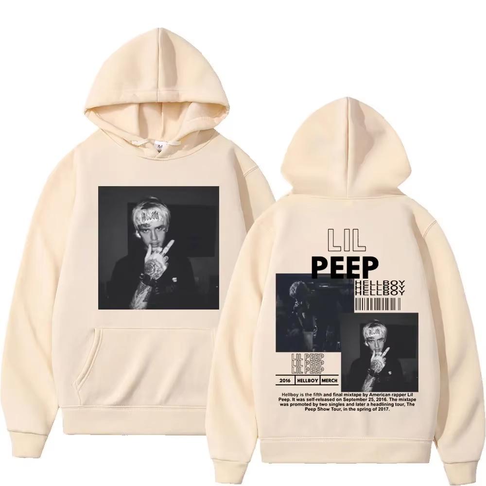 Худи с рисунком хип-хоп рэпера Lil Peep, высококачественный модный пуловер, мужская и женская уличная мода, ретро толстовка с капюшоном