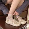 Модные женские балетки в балетном стиле, модные туфли Мэри Джейн в стиле ретро на шнуровке, повседневная летне-осенняя удобная легкая балетная обувь