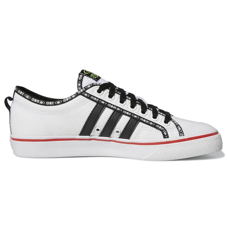 adidas Nizza White Vivid Red Unisex Sneakers Footwear-White Core-Black GX6093
