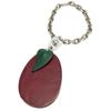 Used Bag Charm leather/Silver925 Purple Green Fruits
