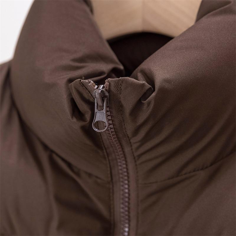 Хлопковый жилет женский короткий воротник-стойка толстый безрукавный жилет с подкладкой жилет жилет жилет куртка Tide