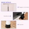 32" Foldable Dog Grooming Table Pet Drying Beauty Table Adjustable Fixed Arm Rubber Top, Black