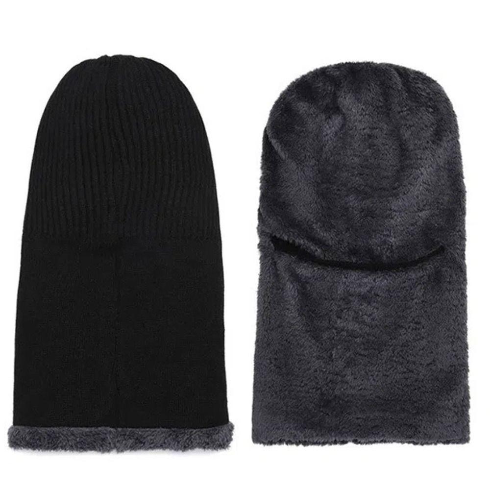 Keep Warm Male Beanie Hats Thick Scarf Cap Comfortable Winter Hat Scarf