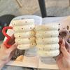 Cute Ceramic Mug with Butterfly Handle Creative Ink Splash Tire Mug Home Office Drinking Set 420ml Christmas Gift Drinkware