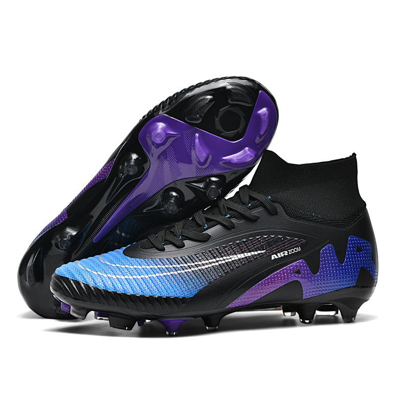 New High-Top Youth Broken Nails Football Shoes Long Nails Competition Sports Shoes Men'S And Women'S Professional Children'S Football Shoes