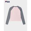 FILA Women's Slim Fit Color Block Raglan Long Sleeve T-Shirt