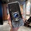 Блестящий чехол-держатель с 50 70 зыбучими песками для Samsung Galaxy A50 A70 A7 2018 A30s A20 A21s A20s A10, силиконовый чехол-подставка