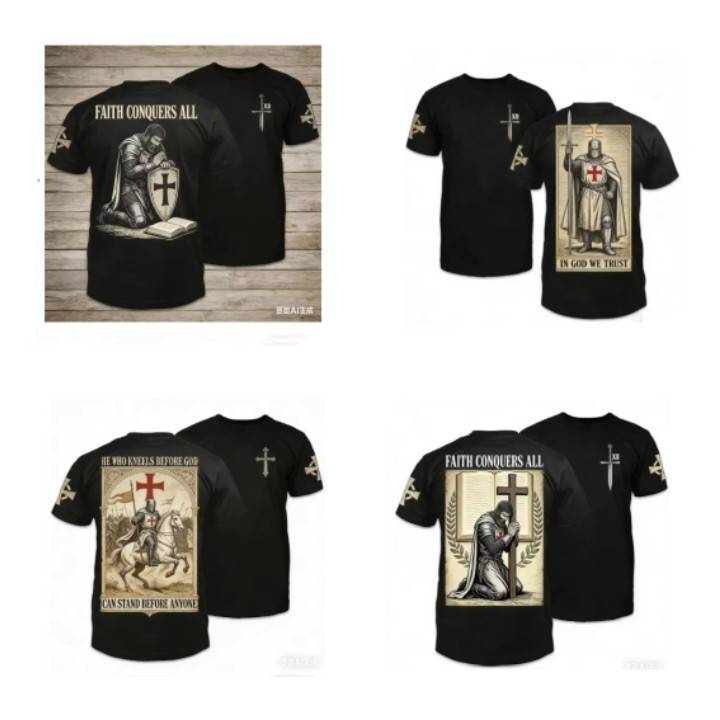 Britain England Knights Templar Warrior United Kingdom British UK MMA Boxing Muay Thai T-shirt Print 3D Unisex Training Gym Fitness Workout Sport