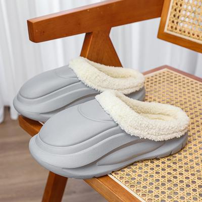 Модные тапочки из ЭВА для дома, мужчины, для улицы, модные, удобные, повседневные, зимние, бархатные и утолщенные, трендовые, универсальные тапочки