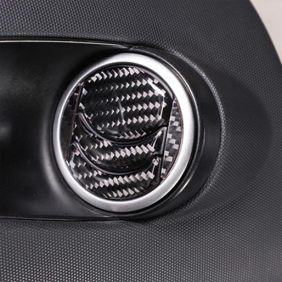 Black Carbon Fiber Door Panel Air Outlet Vent Trim Cover For Nissan 350Z 2003-06