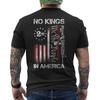 No Kings In American Vintage USA Flag No Kings Unisex T-Shirt ON BACK