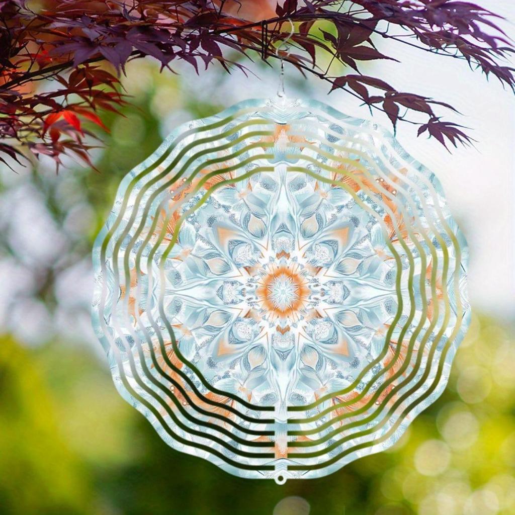 10-дюймовый богемный ветряной спиннер, уличный декор с вращающимся на 360 градусов крючком, дизайн мандалы для сада, балкона, патио, художественный подарок на все сезоны