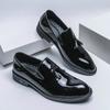 Men's Loafers Luxury Brand Patent Leather Casual Shoes Tassels Wedding Business Dress Shoes Large Size Men Formal Shoes Mocassin