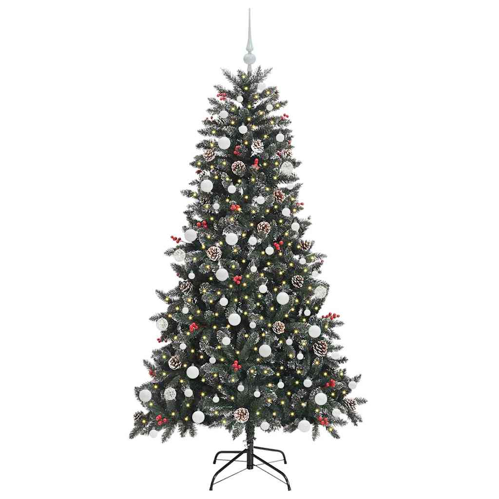 Artificial Christmas Tree Green 180 cm PVC Plastic and Steel