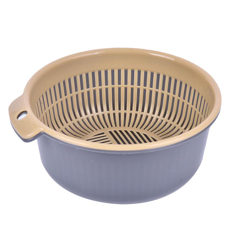 Портативная съемная двухслойная полая корзина для мытья фруктов и овощей